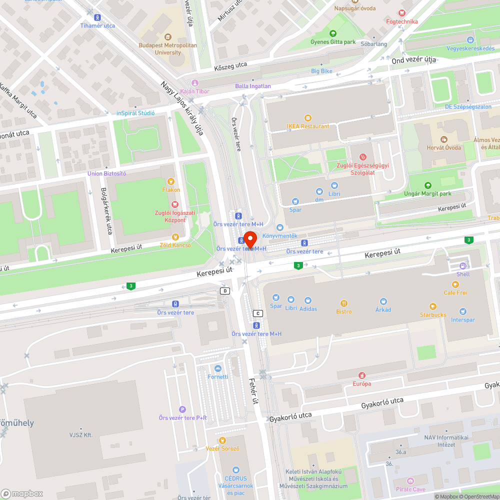 Gyalogátkelő után akadály bejelentés helye