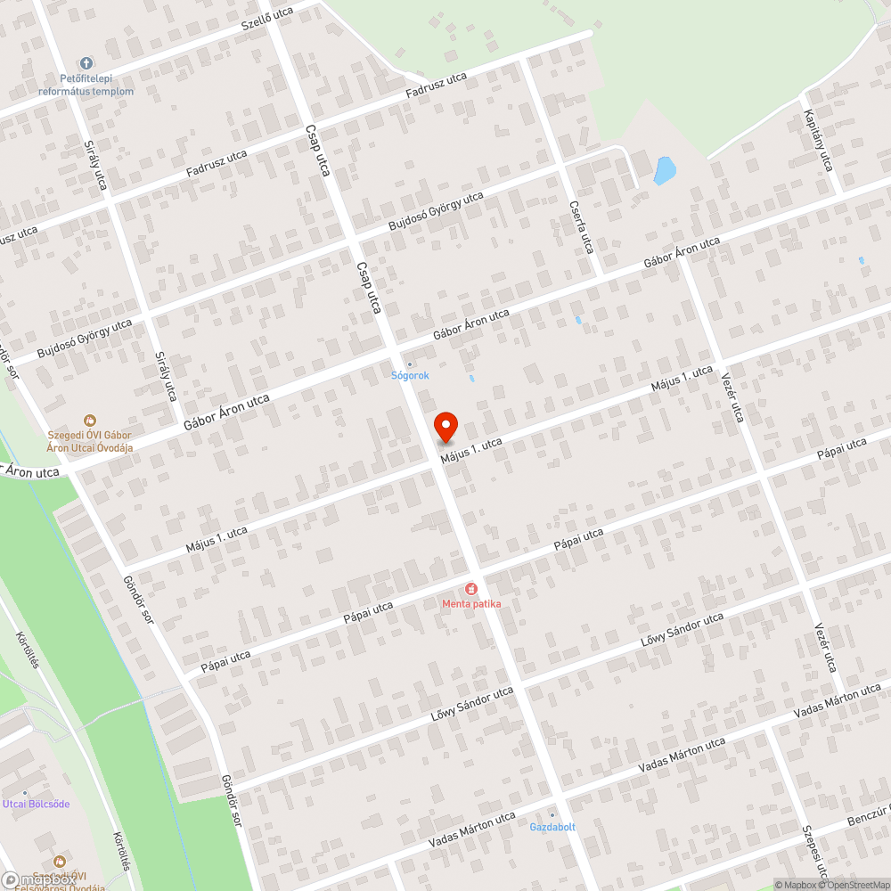 Kátyú és nagy padka az utca sarkon bejelentés helye