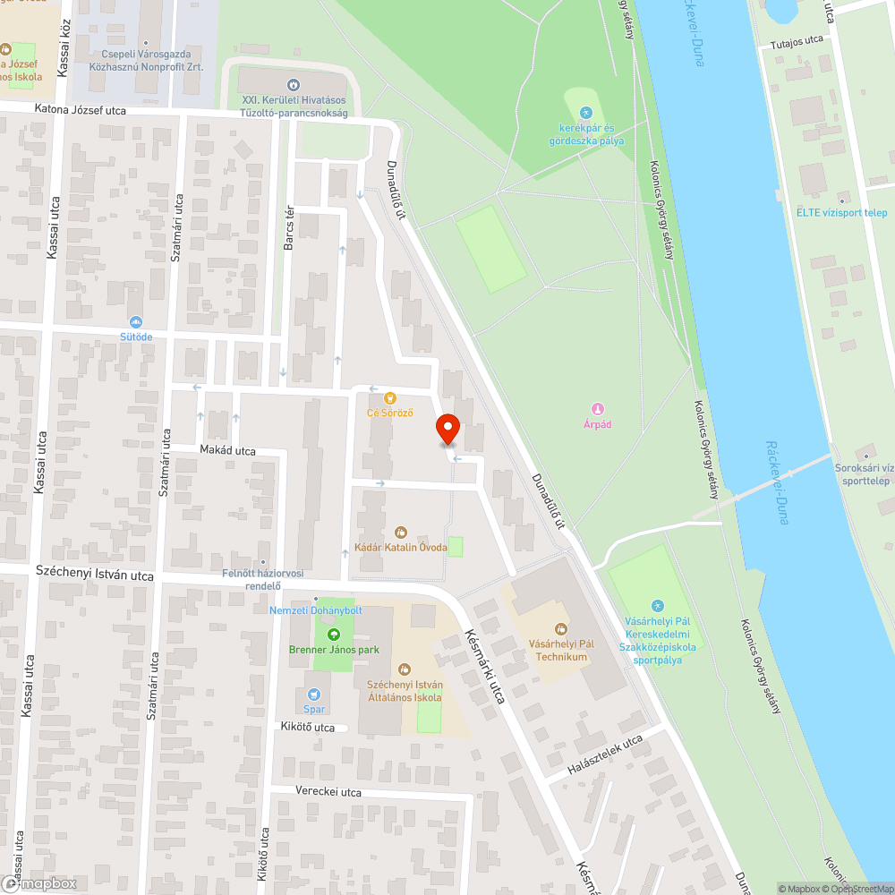 A lámpaoszlop fedele leesett bejelentés helye