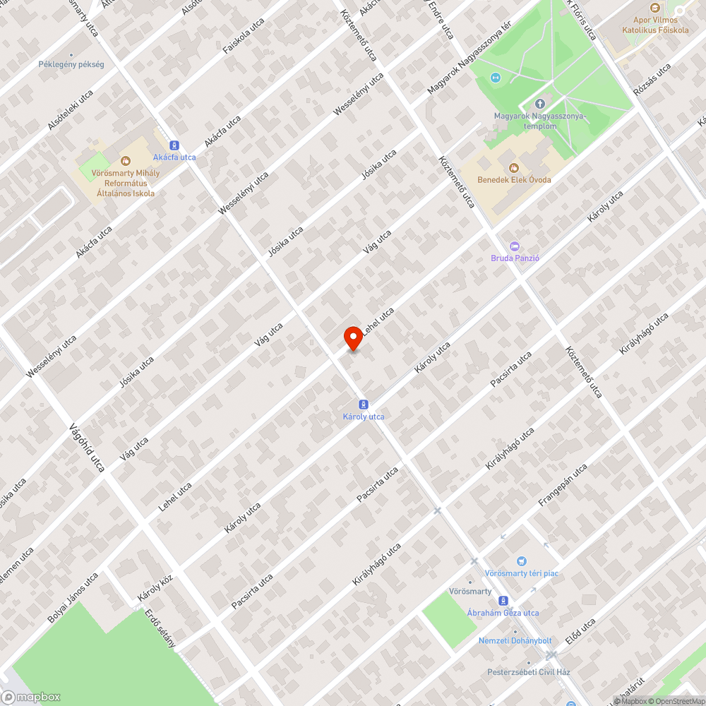 Utcában parkoló gépjármű bejelentés helye