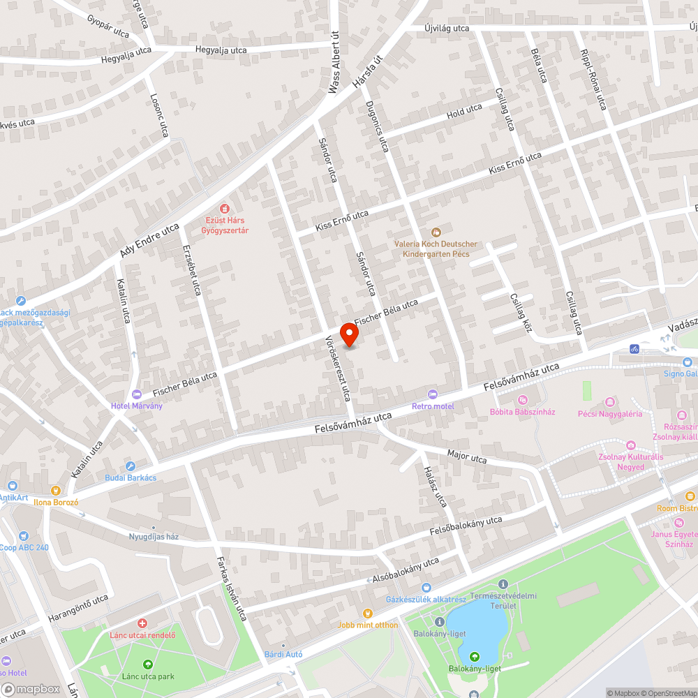 Gaz és sérült járda bejelentés helye