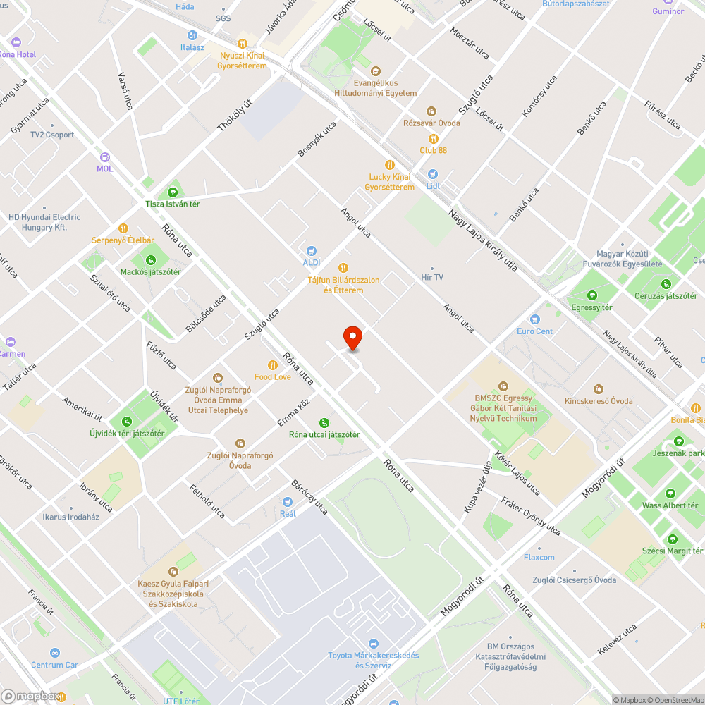 Lekopott utcanévtábla bejelentés helye