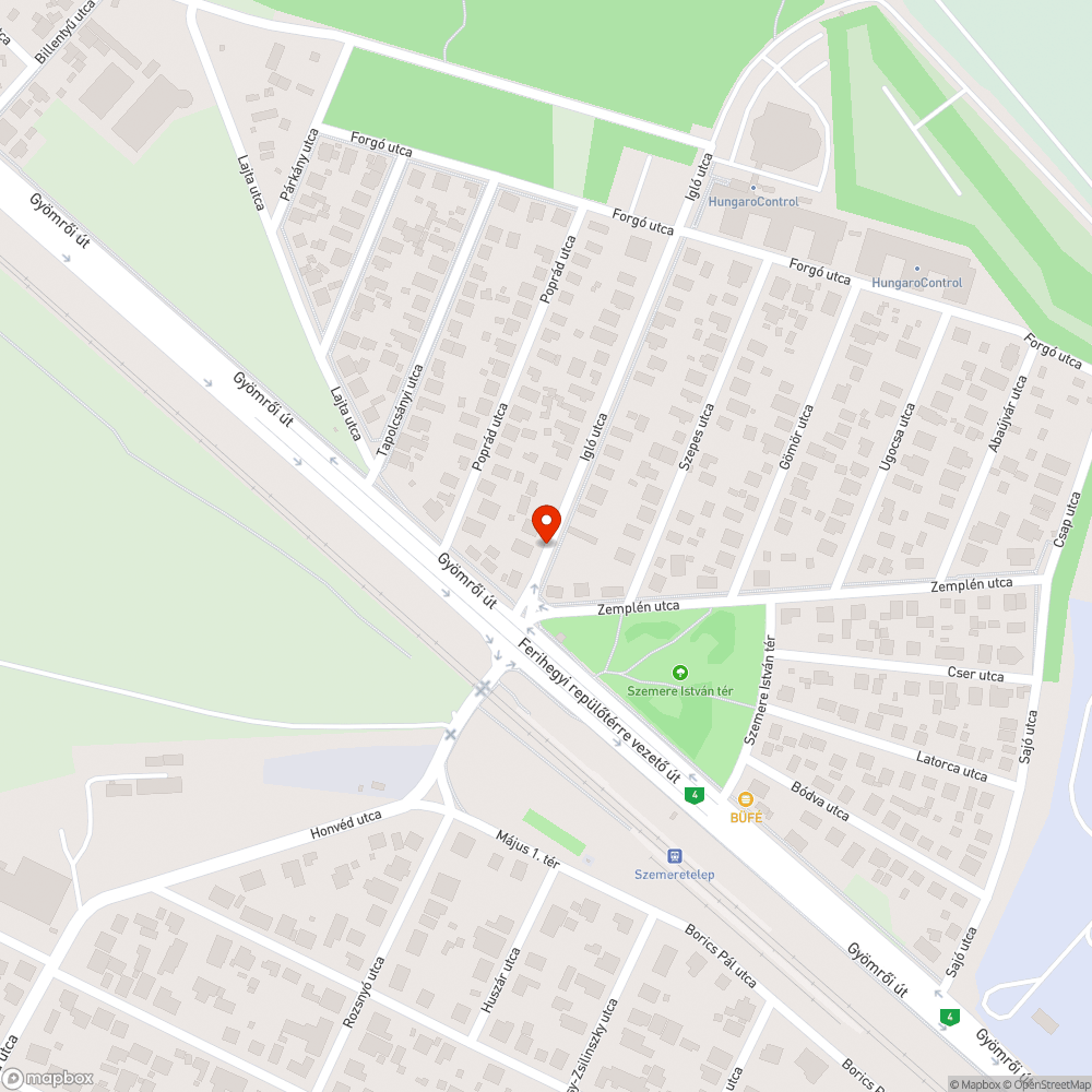 Elhagyott jármű az Igló utcában bejelentés helye