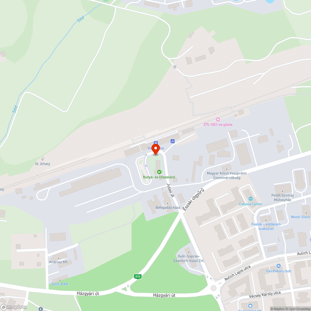 Sok kavics az út szélén bejelentés helye