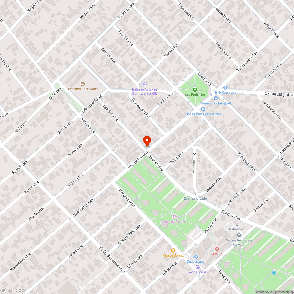 Barnuló utcatábla bejelentés helye