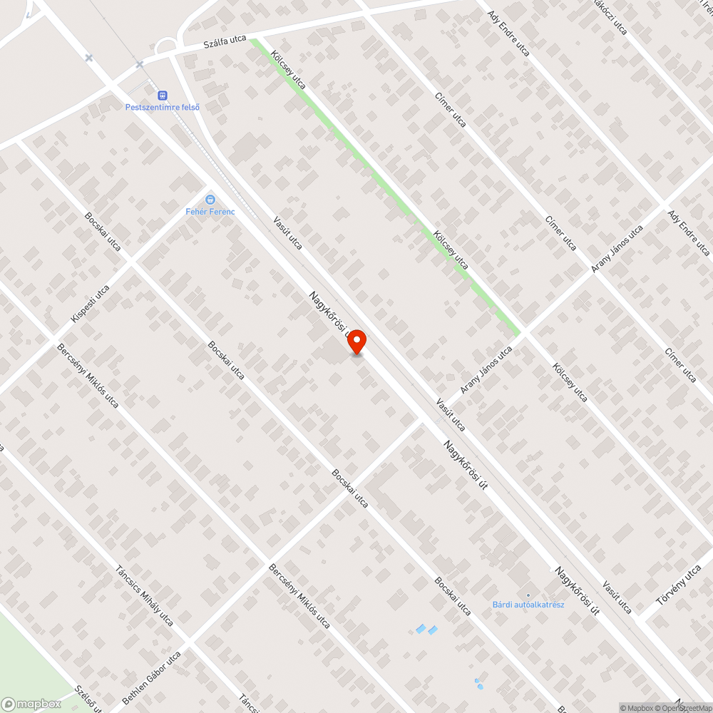 Rossz minőségű út, káttyú bejelentés helye