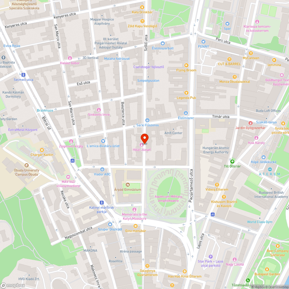 Kátyúk a Szőlő utcában bejelentés helye