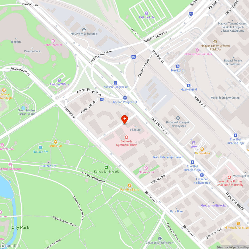 Elhagyott gépjármű a kórház parkolójában bejelentés helye