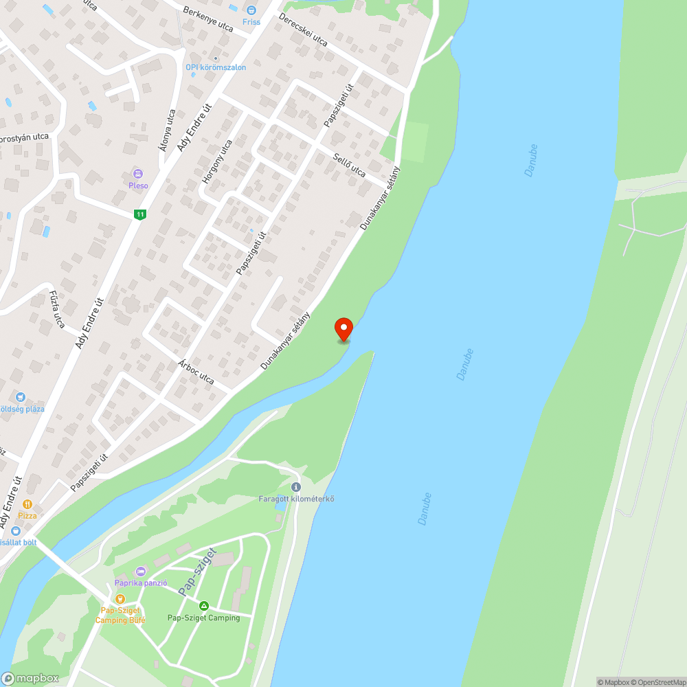 feliszapolódik a Pap-szigeti Duna mellékág bejelentés helye