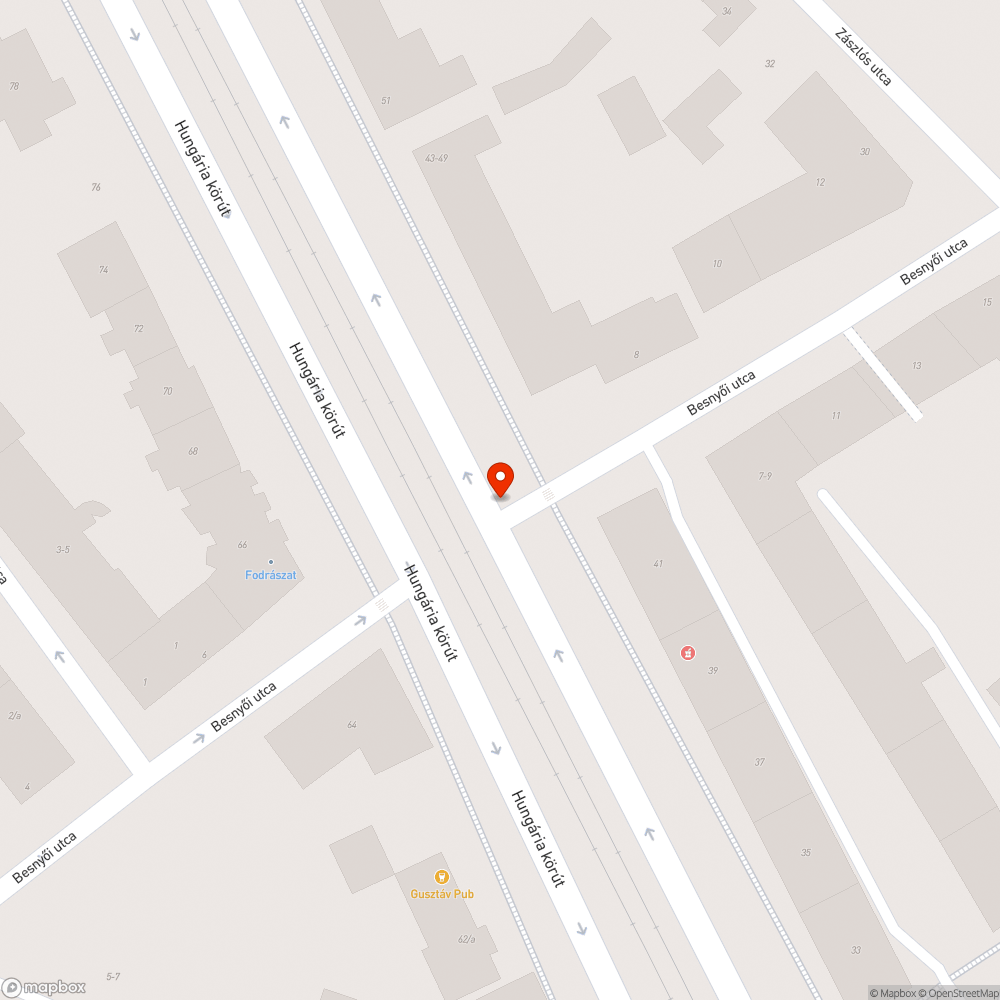 Kátyú a Hungária körúton bejelentés helye