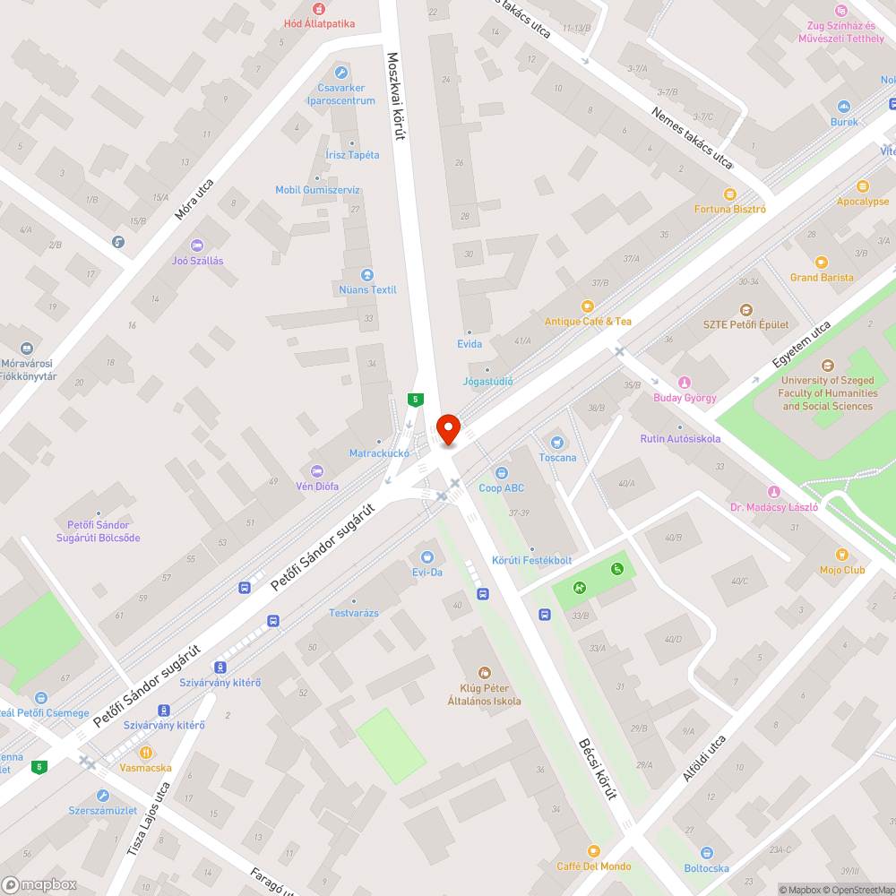 Mély kátyú bejelentés helye