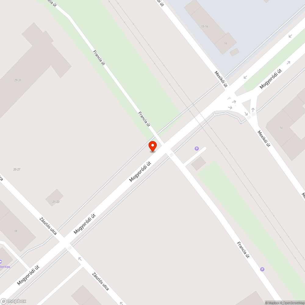 Átkelés a Mogyoródi úton bejelentés helye