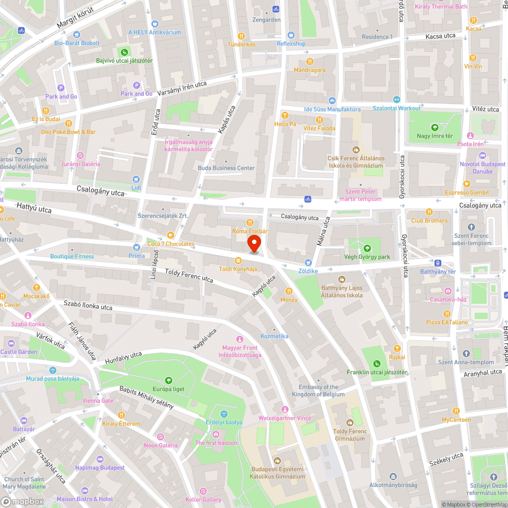 Kutyapisi a Batthyány utcán bejelentés helye