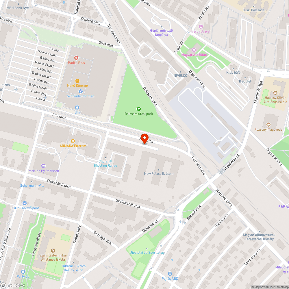 Zebra létesítése a New palace lakóparknál bejelentés helye