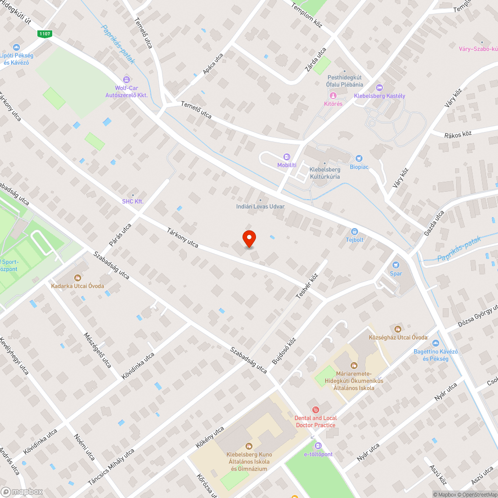 Megsüllyedt az úttest bejelentés helye