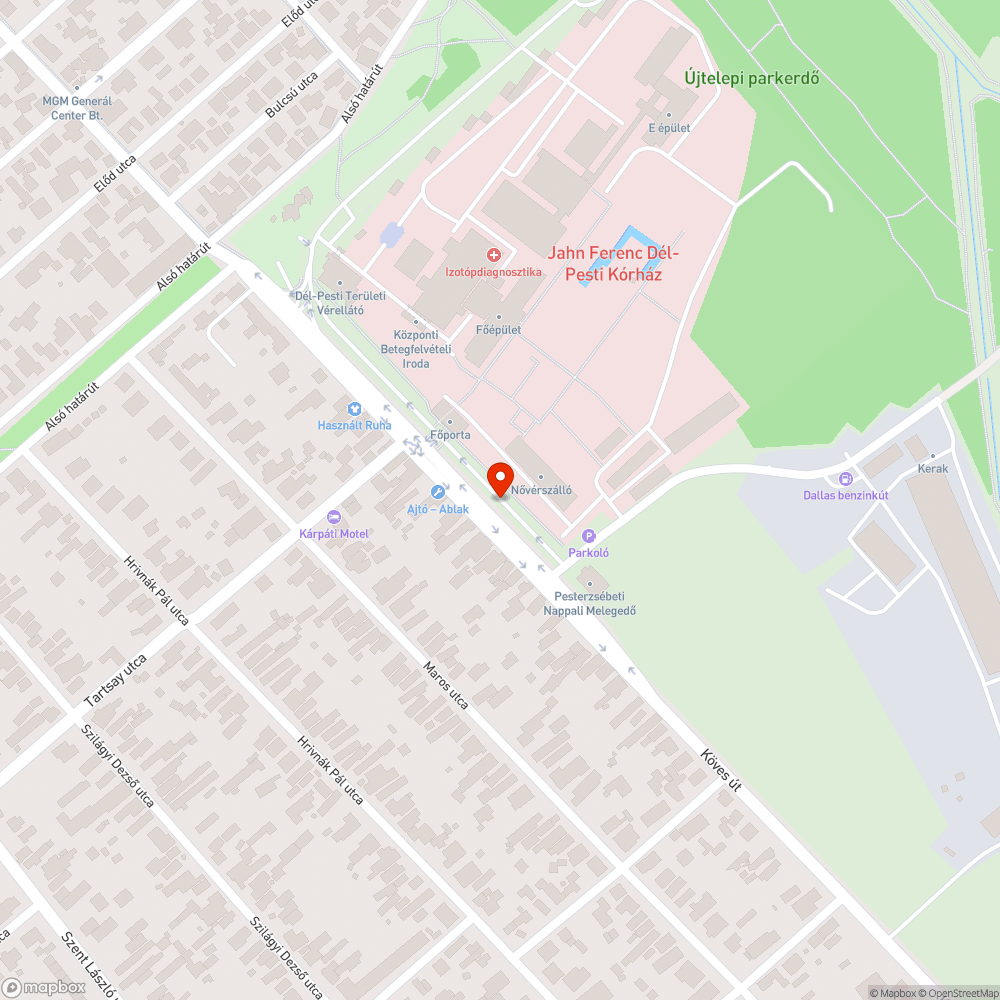 Elhagyott jármű bejelentés helye