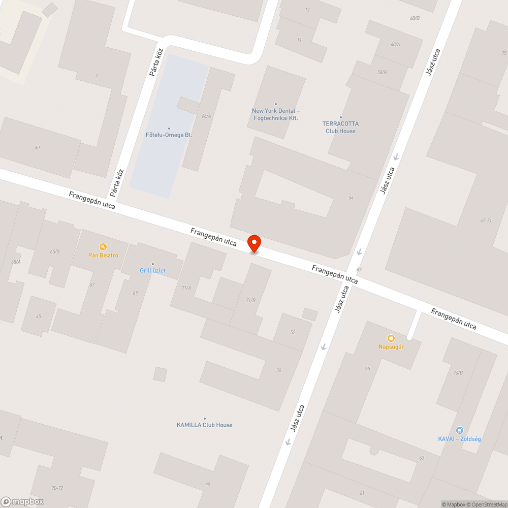 Frangepán utca szemét bejelentés helye