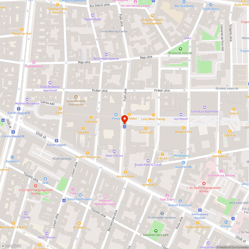 Elhagyott kerékpár bejelentés helye