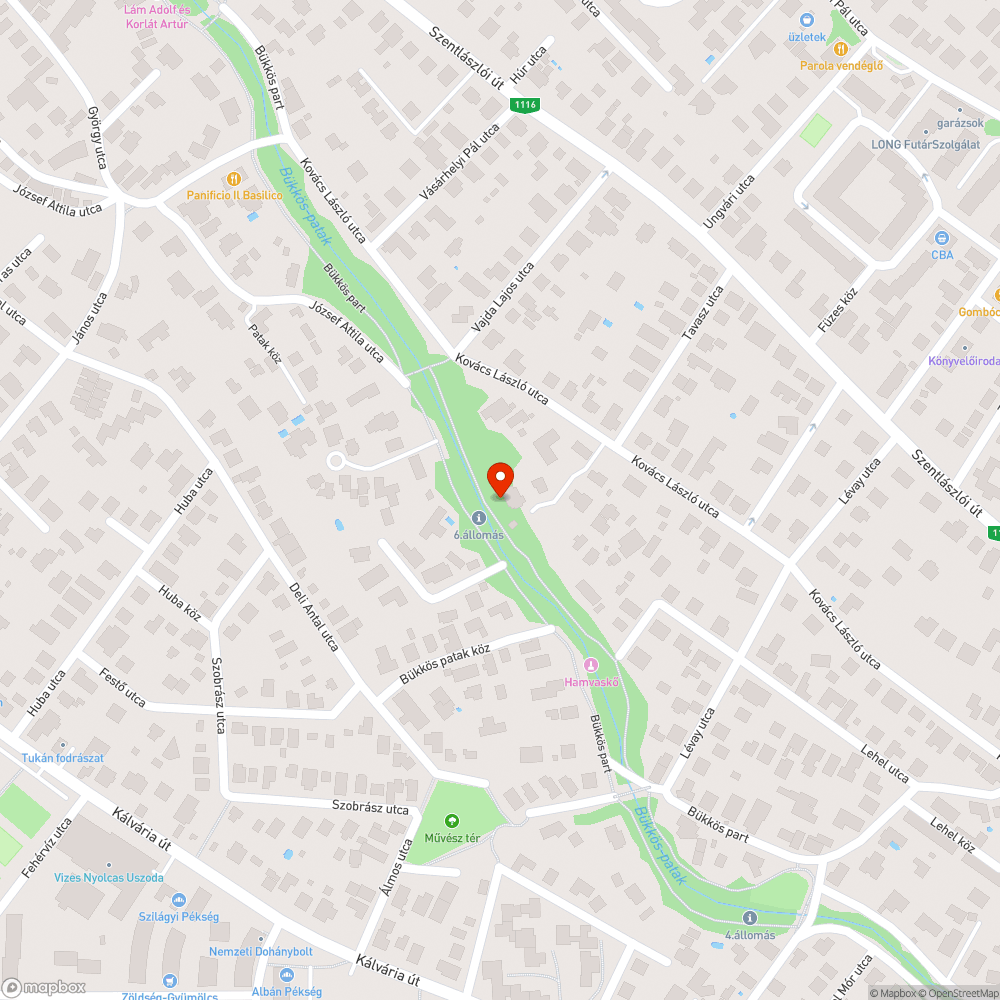 Kidőlt fák a sétányon bejelentés helye