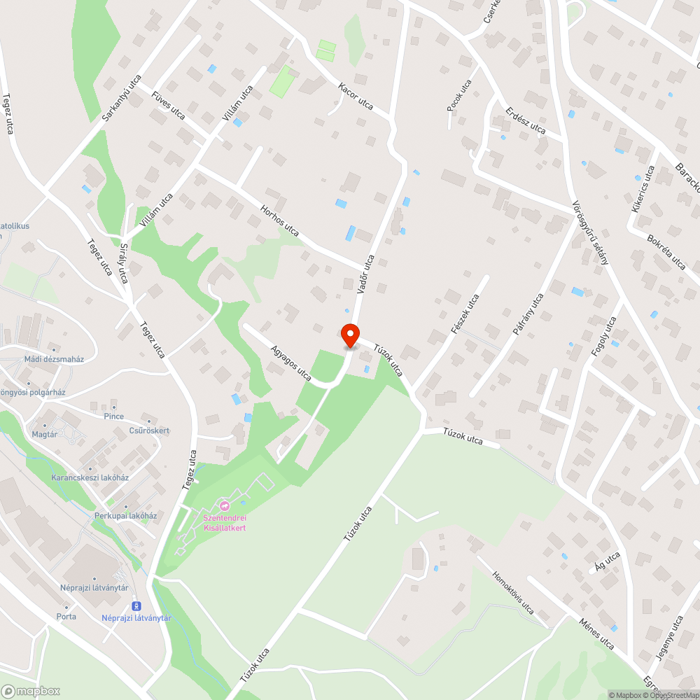 Vadőr/Kurta utca karbantartása bejelentés helye