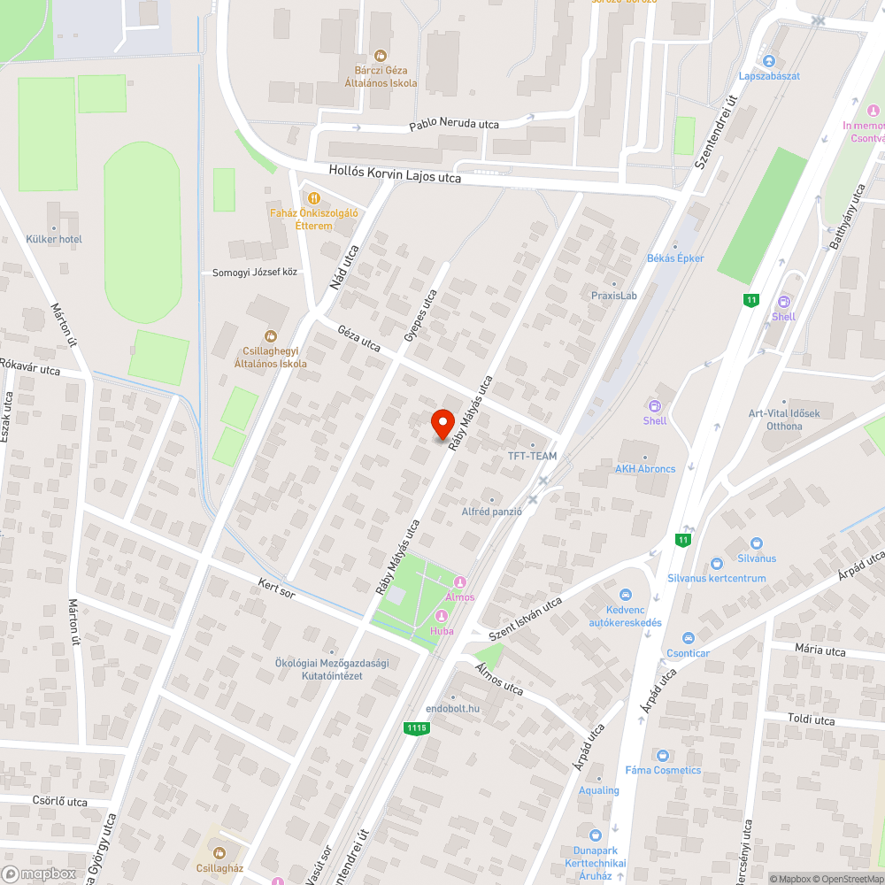 Kátyú bejelentés helye