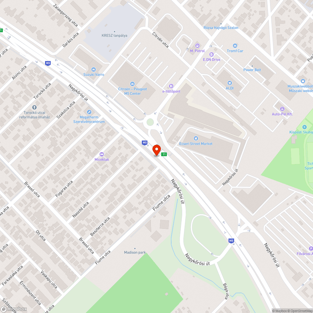 Tábla az "árokban" bejelentés helye