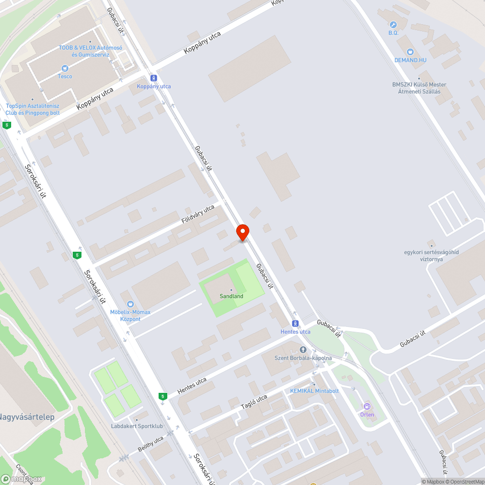 Szemét bejelentés helye