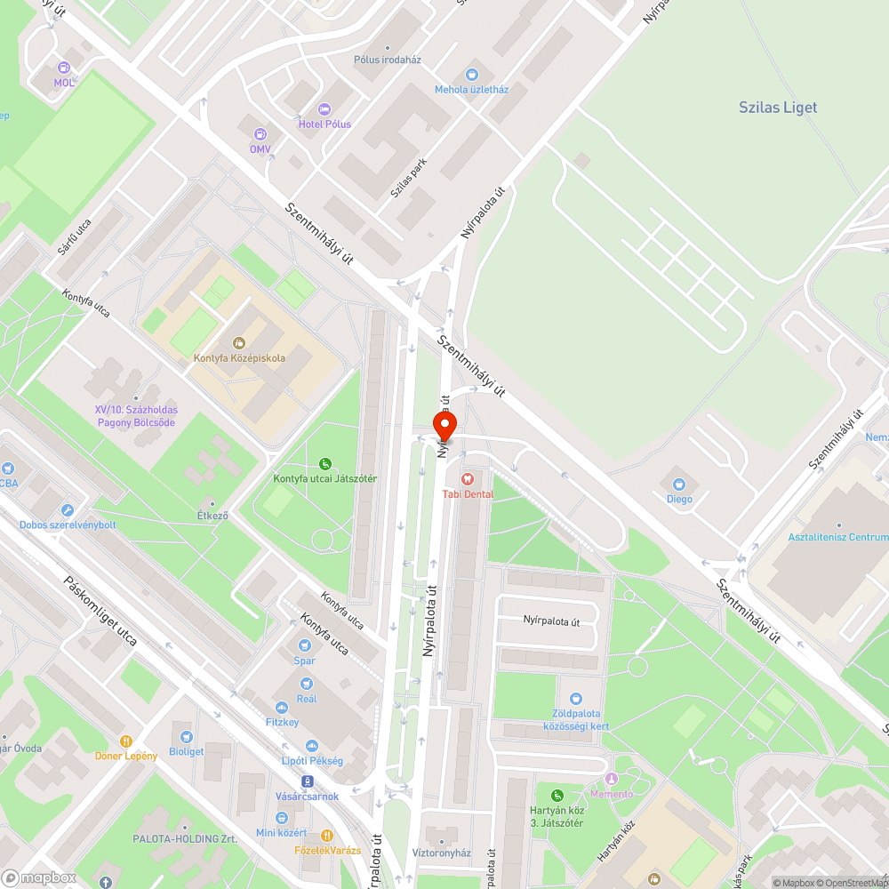 Folyamatos füvön parkolas bejelentés helye