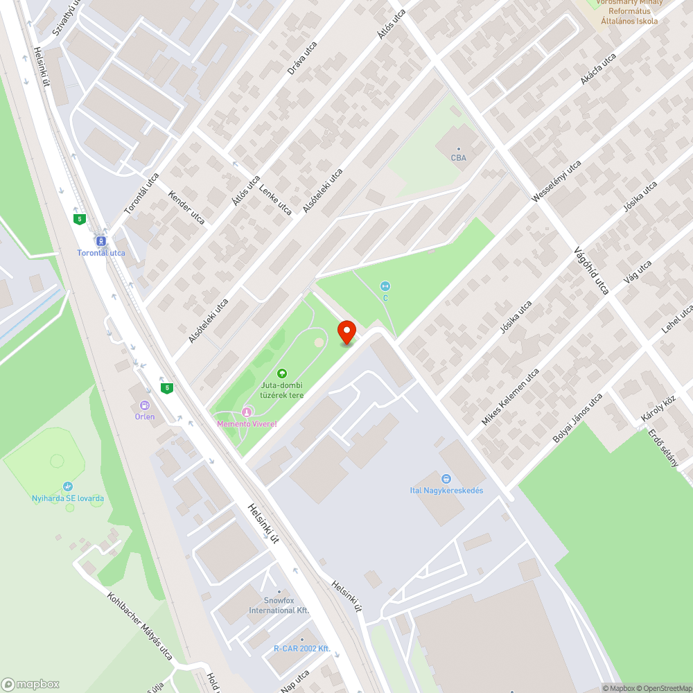 Lenke utca szemétlerakás bejelentés helye