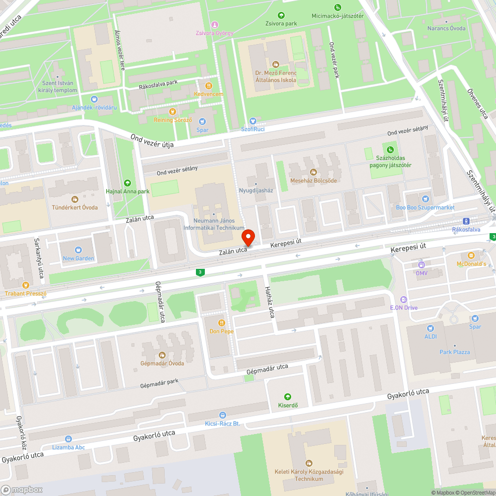 Benőtte a járdát az akác. bejelentés helye