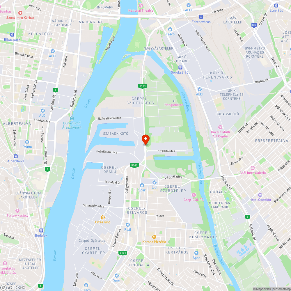 Megsüllyedt víznyelő bejelentés helye