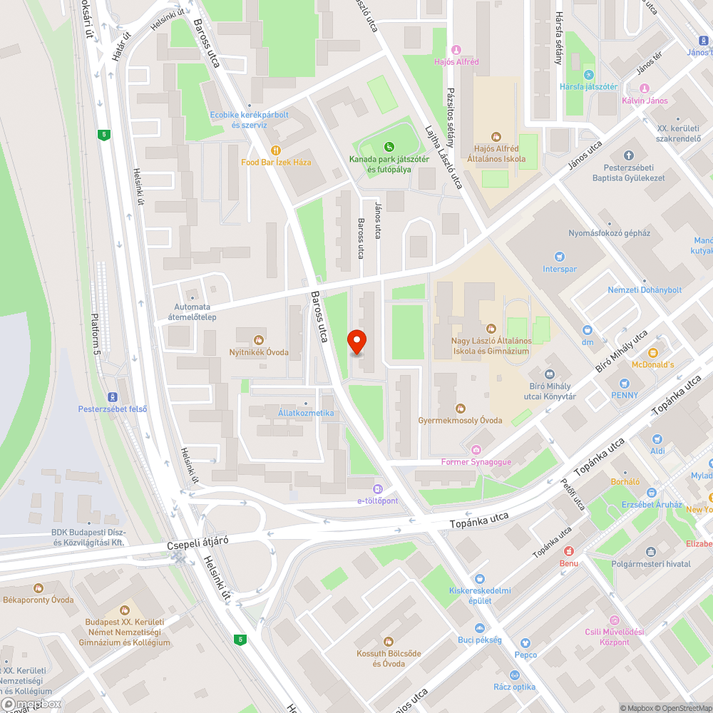 Kiszáradt fa bejelentés helye