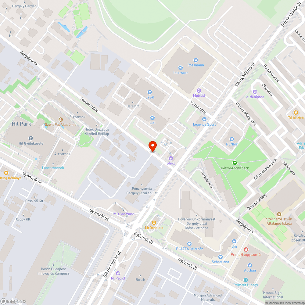 Buszmegálló bejelentés helye