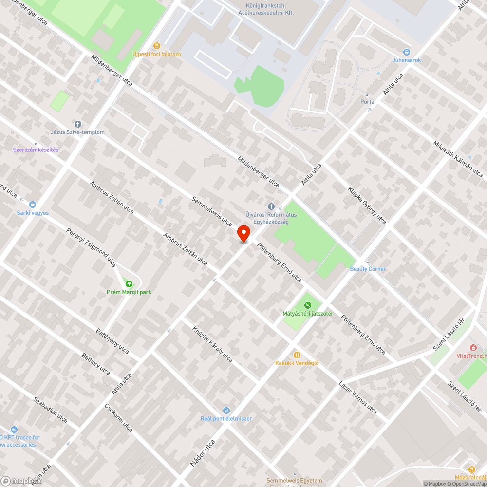 Leromlott járda bejelentés helye