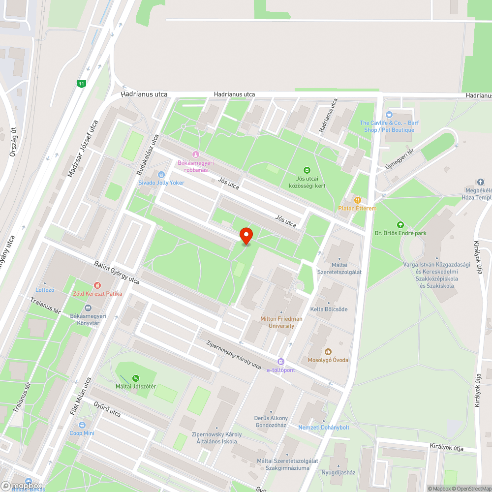 Törött pad bejelentés helye