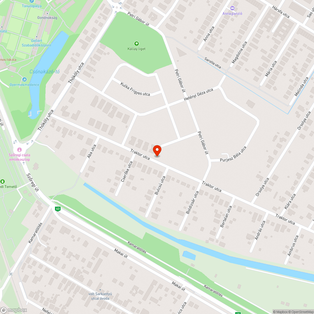 Elhagyott roncsautó bejelentés helye