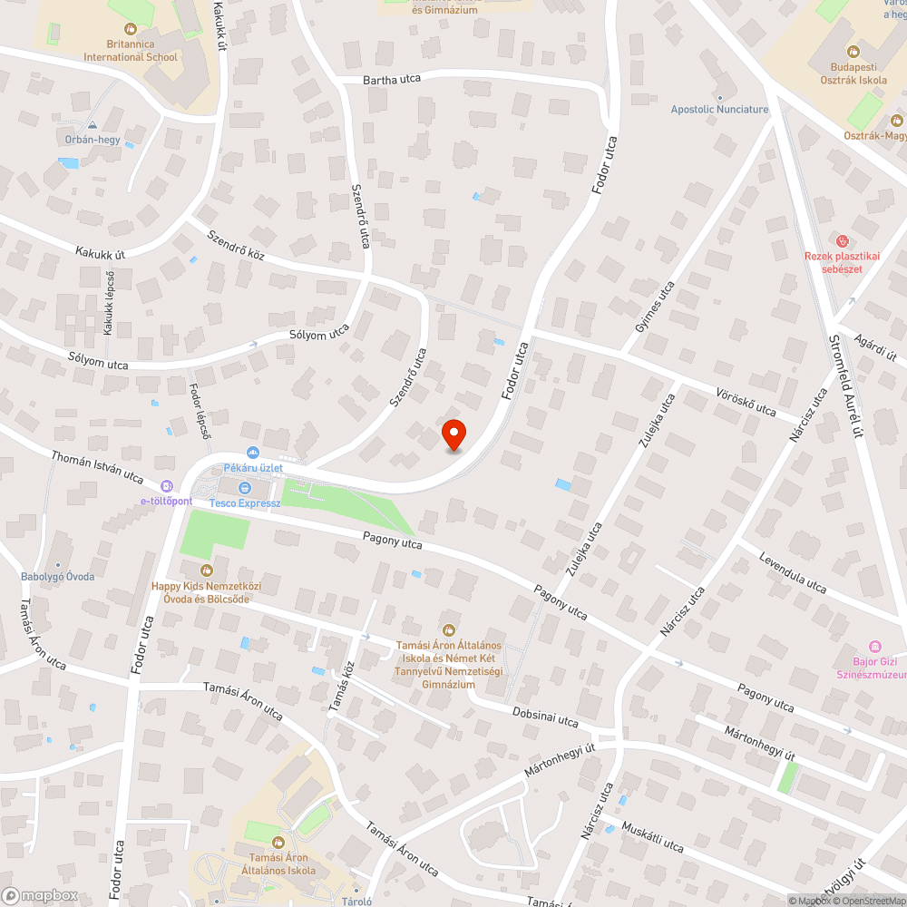 Megsüllyedt útburkolat bejelentés helye