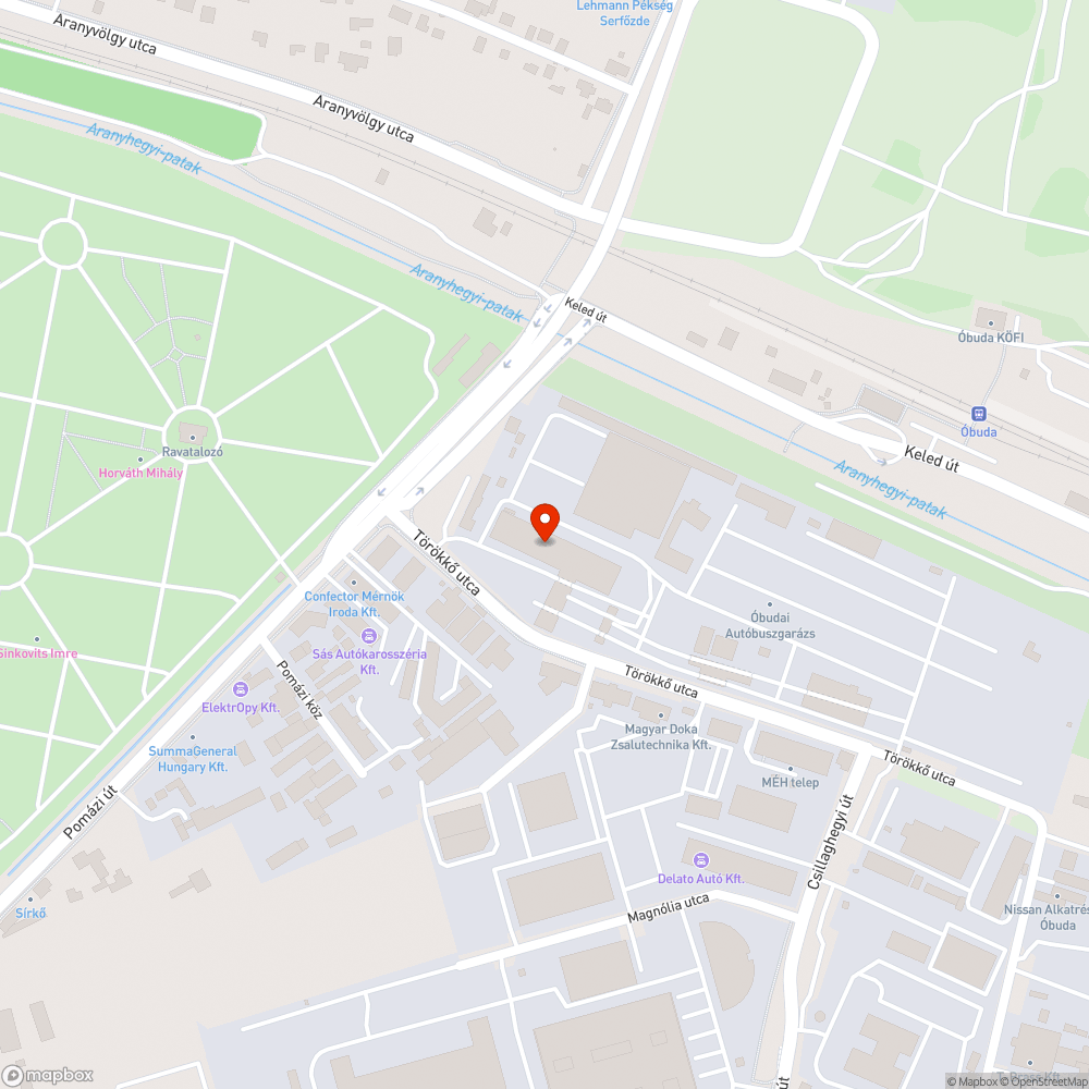 Fényszennyezés Óbudán bejelentés helye