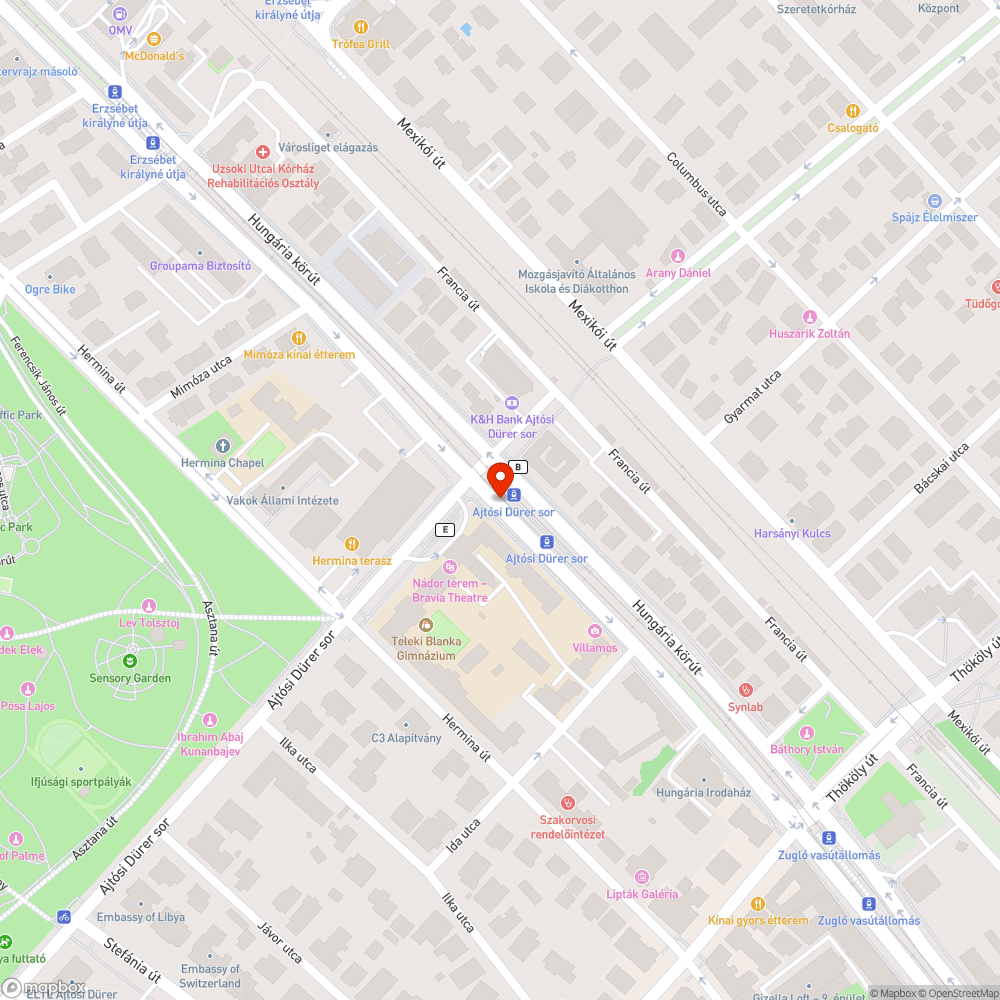 Eltömődött utcai csatornalefolyók bejelentés helye