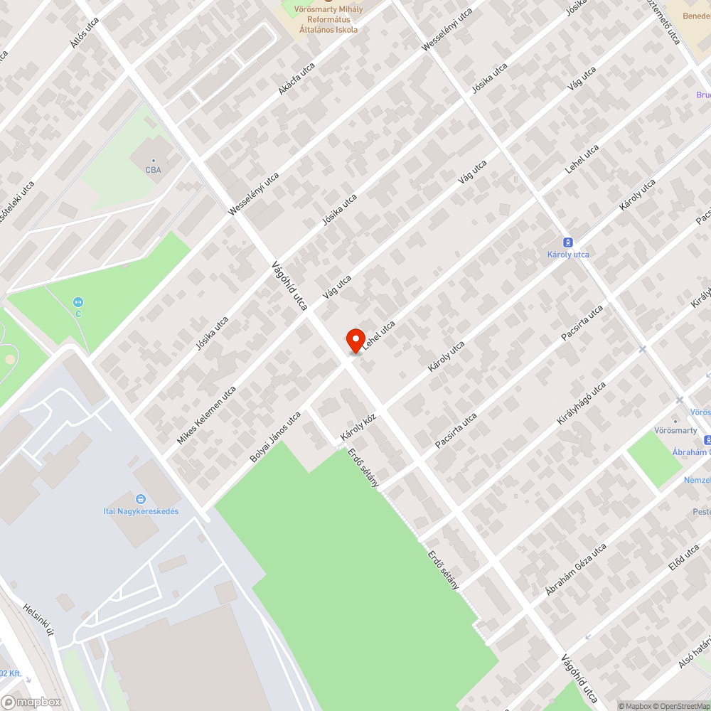 Felgyűrődött/megsüllyedt aszfalt bejelentés helye