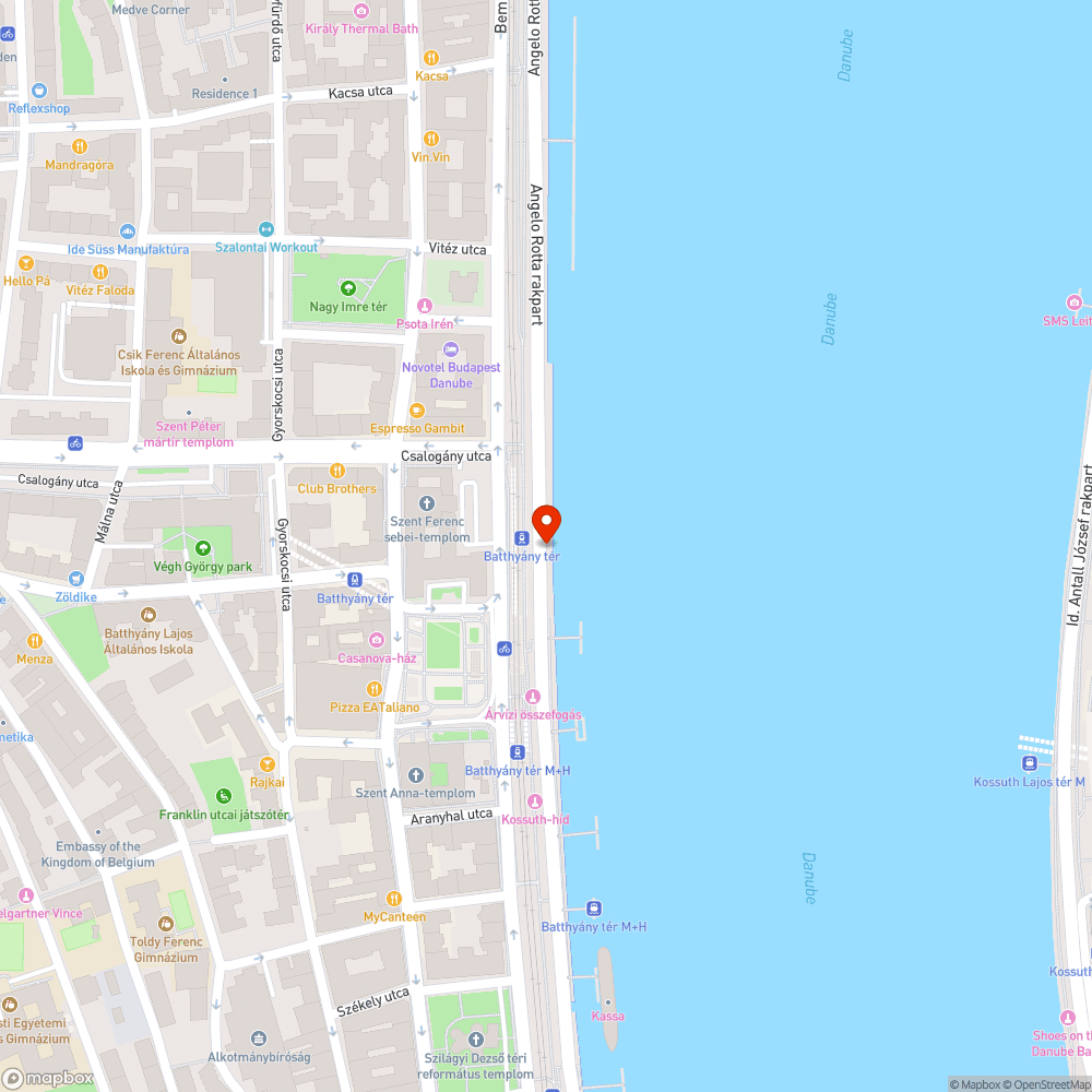 Gazos rakpart bejelentés helye