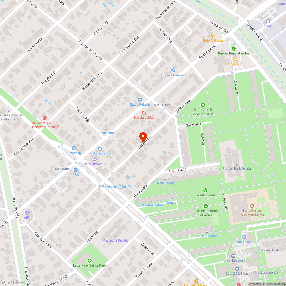 Kátyú bejelentés helye