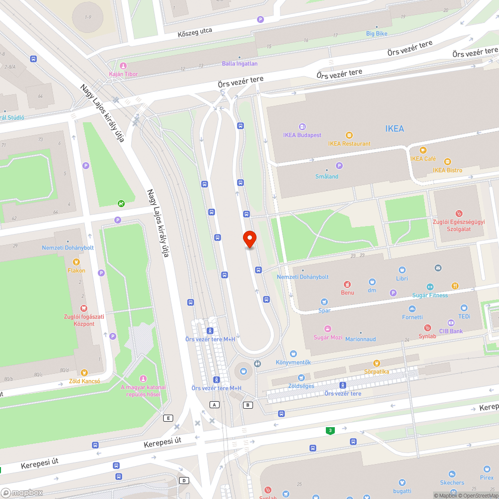 Botlásveszély a járdán bejelentés helye