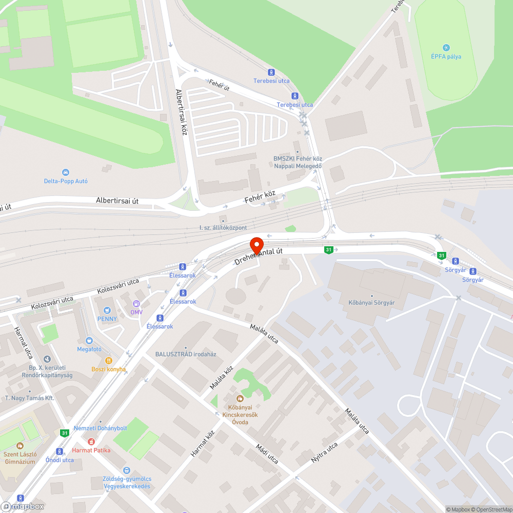 Egy nagyon megkopott pad bejelentés helye