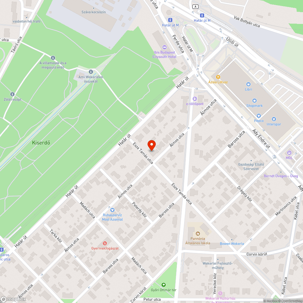 Korhadó faágak bejelentés helye