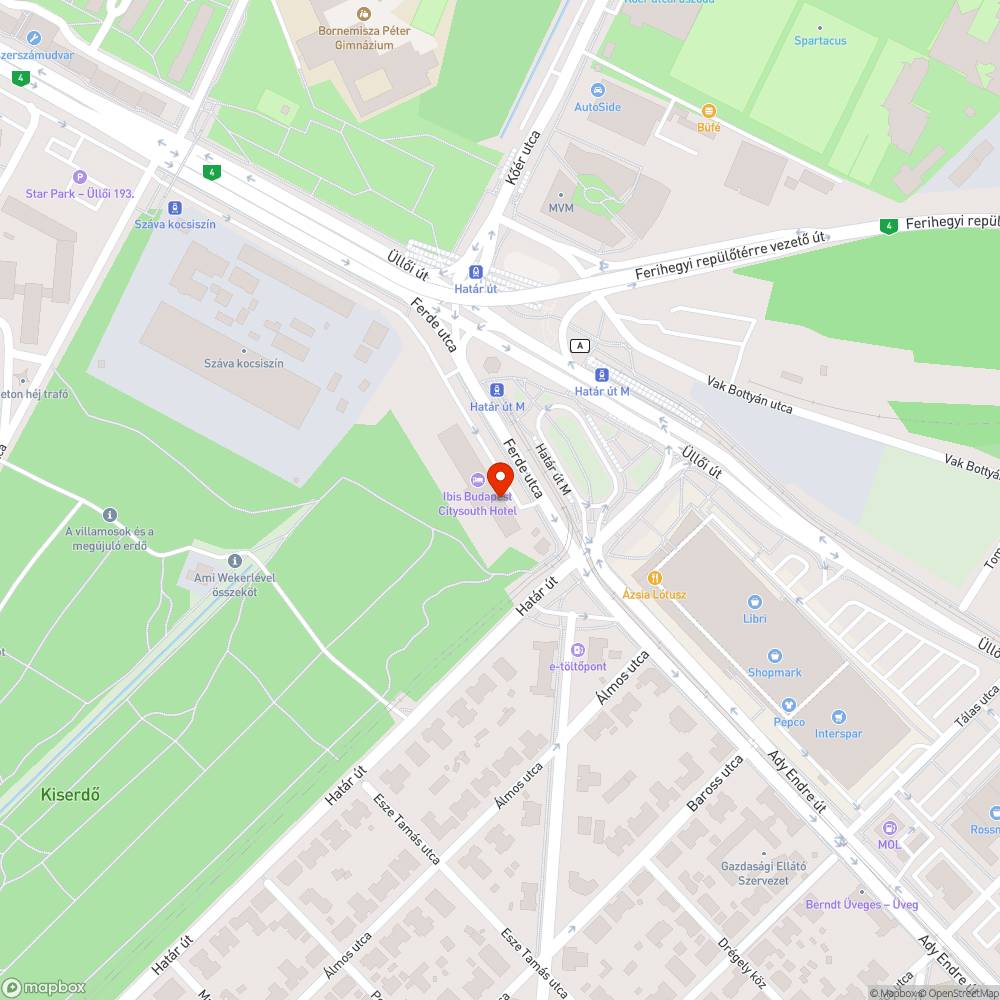 Rozsdás lámpaoszlop bejelentés helye