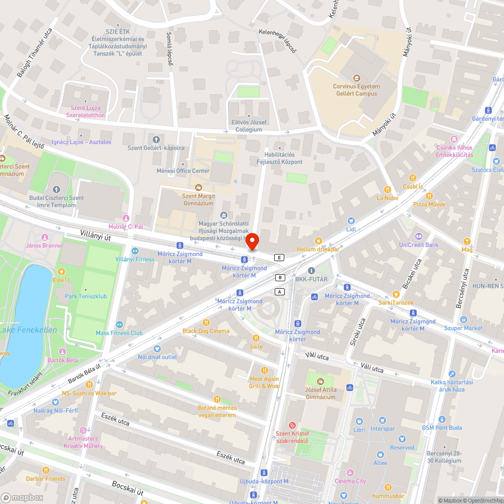 Koszos úttest bejelentés helye