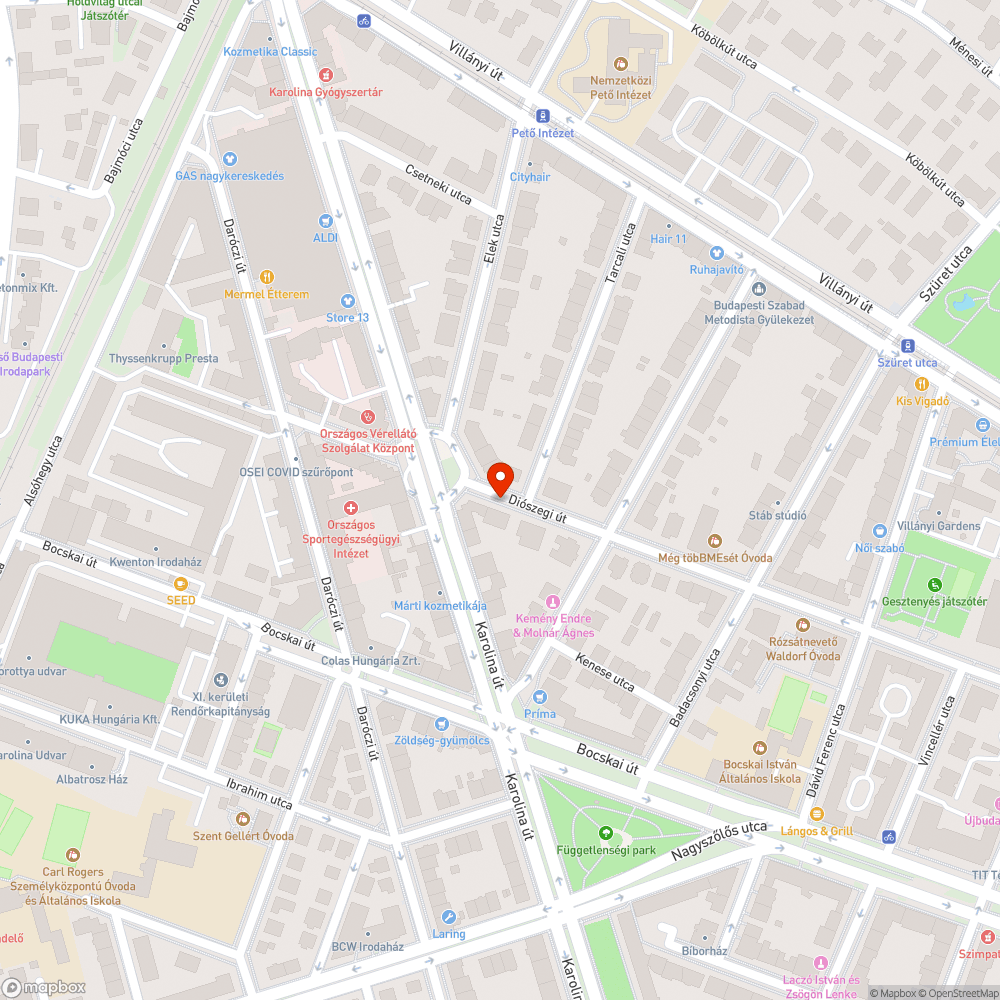 kiszáradt fa bejelentés helye