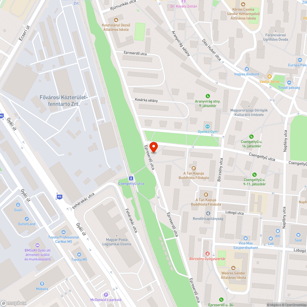 Takarítatlan megállópár bejelentés helye