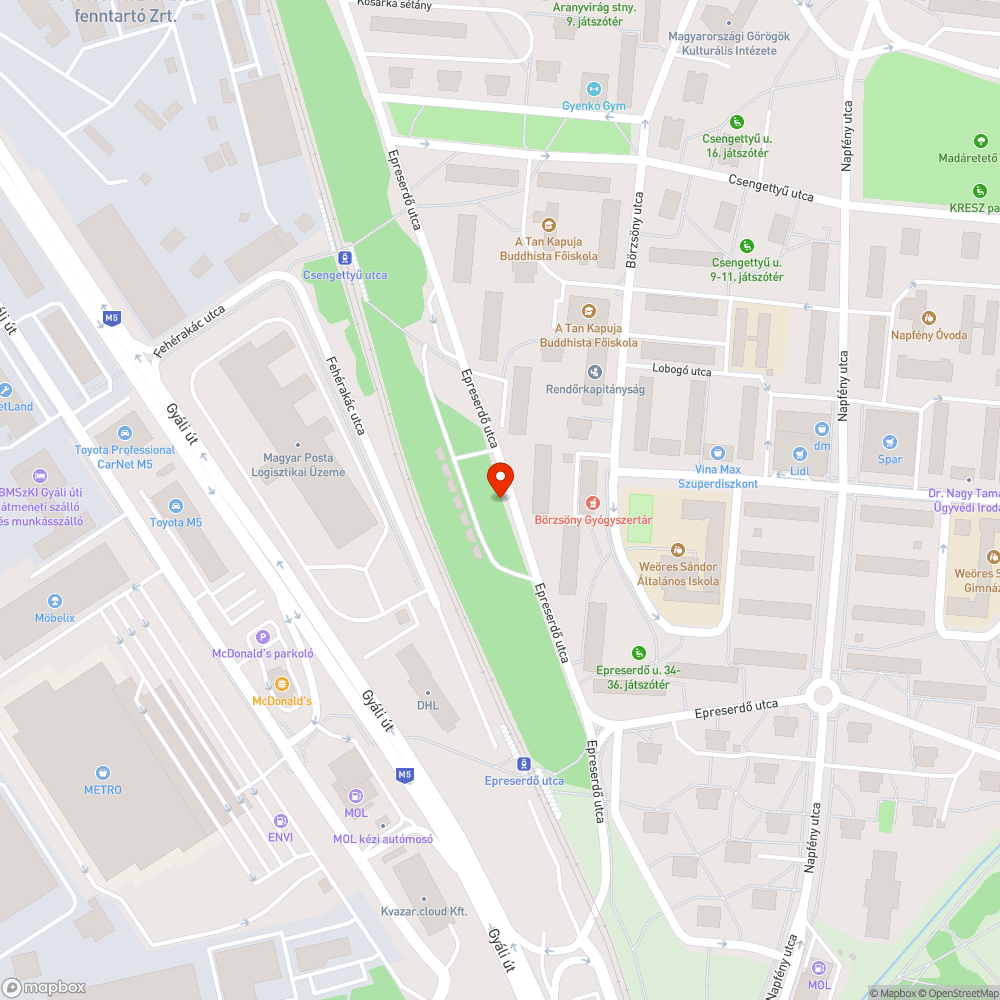 Felhagyott szelektív sziget helyén vadparkolás bejelentés helye